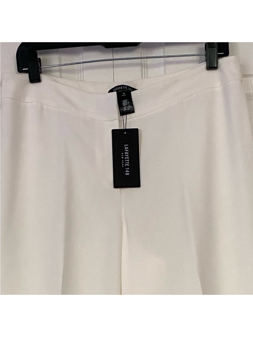 Lafayette 148 New York Women's Pants Wide Leg Dalton Trousers In Cloud size 10 - Picture 5 of 16